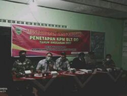 Babinsa Wonoyoso Koramil 19/ Kuwarasan Hadiri Musdessus Penetapan KPM BLT DD TA. 2022
