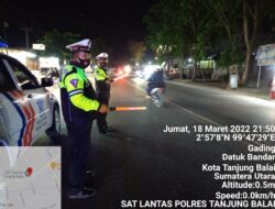 Sat Lantas Polres Tanjungbalai Rutin Gelar Blue Light Patroll Pantau Situasi Lalulintas dan Kamtibmas