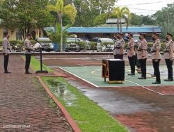 Kapolres Melawi Berikan Arahan dan Saran dalam Acara Sertijab Personilnya