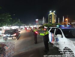 Demi Kenyamanan Warga, Sat Lantas Polres Tanjung Balai Laksanakan Blue Light Patroli