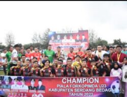 Final Turnamen Sepakbola U-23 Forkopimda Sergai, Tim Dandim 0204/DS dan Tim Bobby Nasution Gelar Eksebisi