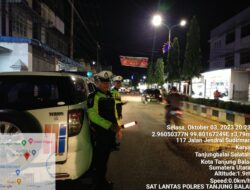 Demi Keamanan Warga Pada Malam Hari Dan Cegah Balap Liar, Personel Sat Lantas Polres Tajung Balai Laksanaan Patroli