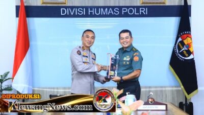 Kadiv Humas Terima Kunjungan Kapuspen TNI, Sinergitas Kunci Lewati Tantangan