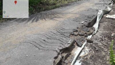 Waduh Belum Apa-apa Jalan di Bangun Sudah Rusak Parah, Inspektorat Kab. Melawi Diminta Untuk Periksa Penggunaan DD Desa Batu Ampar Kec. Belimbing