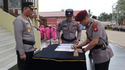 Kapolresta Pontianak Pimpin Serah Terima Jabatan Kasat Reskrim