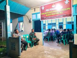 Babinsa koramil 1204-19/Mukok Pam Monitoring Rapat Pleno Rekapitulasi Hasil Penghitungan Suara di Mukok