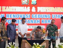 Wakil Bupati Karo Hadiri Penyerahan Hibah Renovasi Gedung Utama Polres Tanah Karo