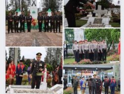 Kapolres Tanah Karo Pimpin Upacara Ziarah Hari Jadi Kab. Karo ke 78 di Makam Pahlawan Kabanjahe