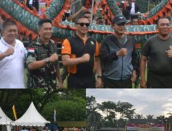 Personil Sat Brimob Polda Sumut Laksanakan Kegiatan Olahraga Bersama Sinergitas TNI-POLRI