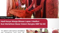 Hasil Karya Warga Binaan Lapas I Madiun Ikut Meriahkan Bazar Dalam Rangka HBP Ke-60
