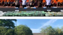 Sat Res Narkoba Polres Asahan laksanakan Press Release ungkap kasus Narkotika di Polda Sumatera Utara