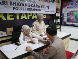 Sambut Hari Bhayangkara ke-78, Polres Ketapang Gelar Bhakti Kesehatan Donor Darah