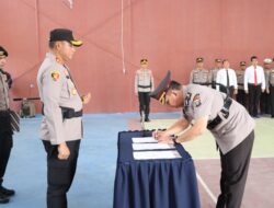 Pimpin Upacara Serah Terima Jabatan Kabag Ops, Kapolres Tanjung Balai Pesan Begini