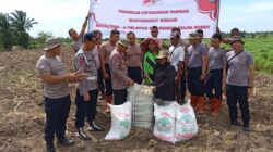 Brimob Polda Sumut Laksanakan Program Ketahanan Pangan di Desa Tunggurono