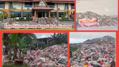 Viral Halaman Kantor Bupati Sintang dan DPRD Kab Sintang Jadi Tumpukan Sampah