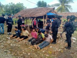 Yon A Pelopor Brimobda Sumut Amankan 5 Orang Tersangka Saat Gelar Grebek Kampung Narkoba