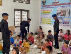 Yon A Brimobda Sumut BakSos di Yayasan Panti Asuhan Frans Immanuel Medan